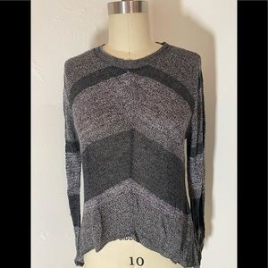 Anthropologie super fine chevron stripe sweater